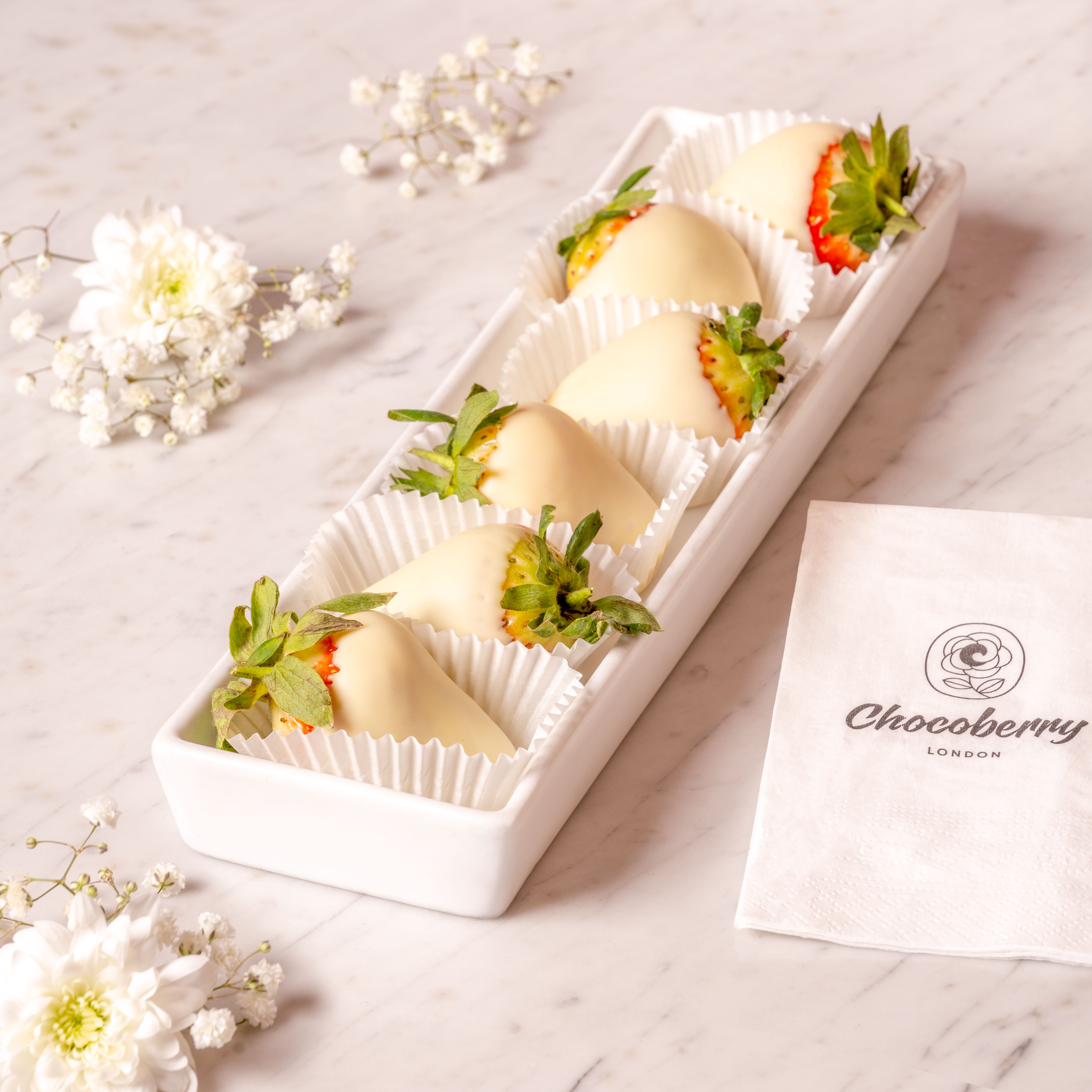 White Chocolate Strawberries 