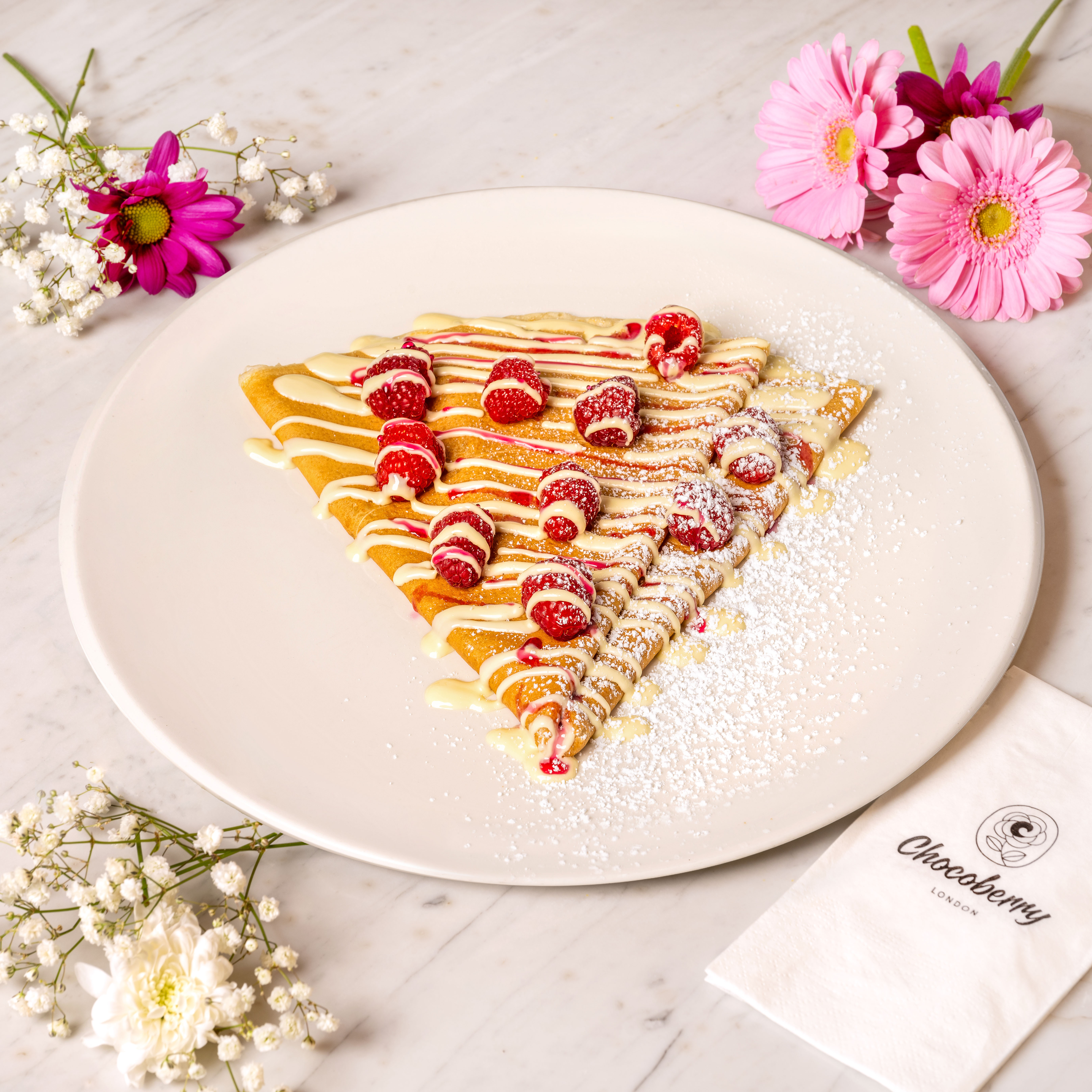 Raspberry Temptation Crepe